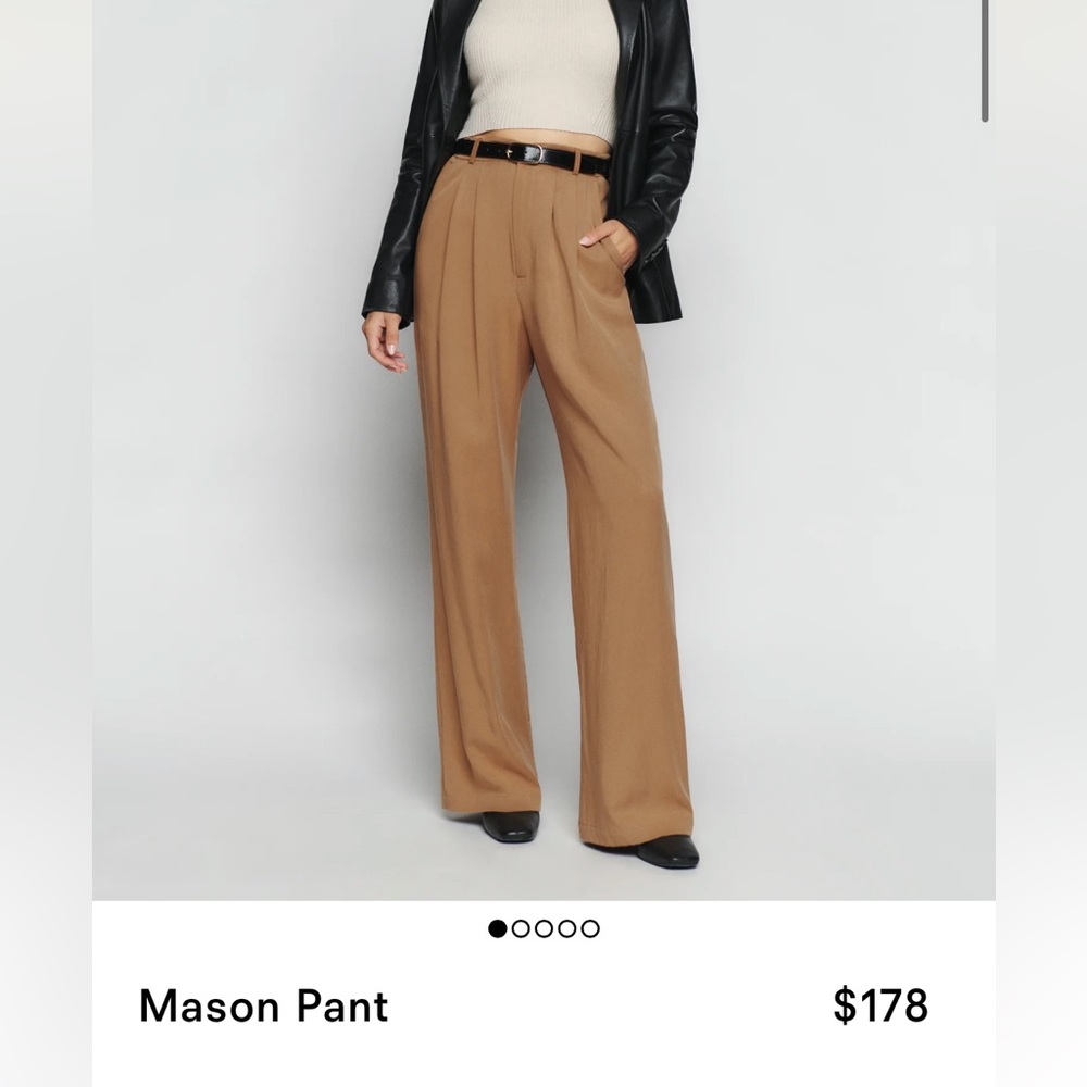 Reformation camel mason pant